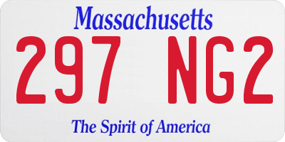 MA license plate 297NG2