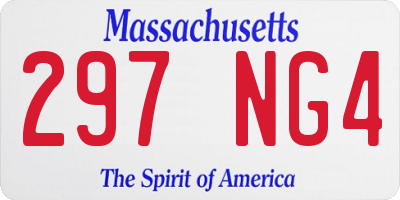 MA license plate 297NG4