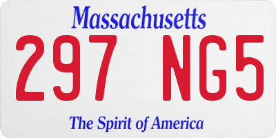 MA license plate 297NG5