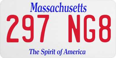 MA license plate 297NG8