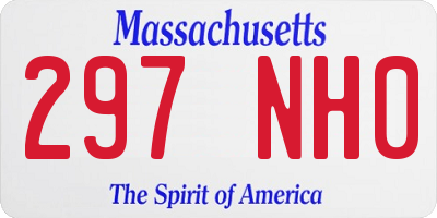 MA license plate 297NH0