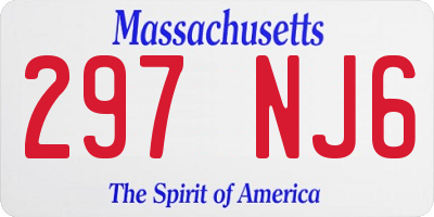 MA license plate 297NJ6