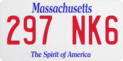 MA license plate 297NK6