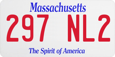 MA license plate 297NL2