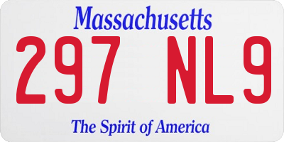 MA license plate 297NL9