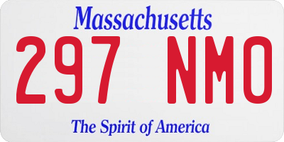 MA license plate 297NM0