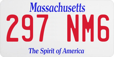 MA license plate 297NM6