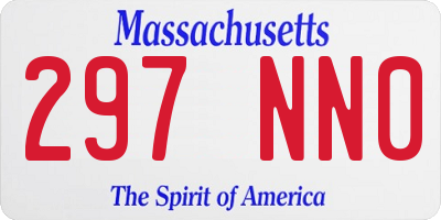 MA license plate 297NN0