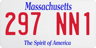 MA license plate 297NN1