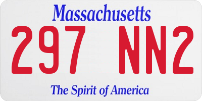 MA license plate 297NN2