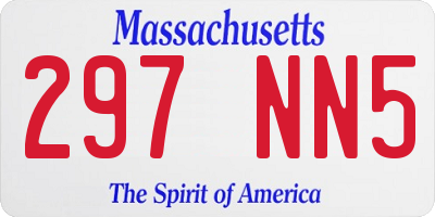 MA license plate 297NN5