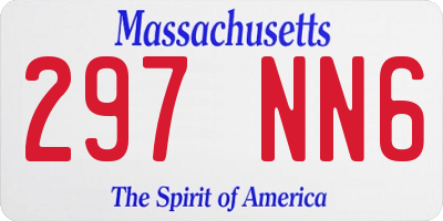 MA license plate 297NN6