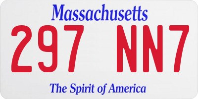 MA license plate 297NN7