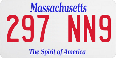 MA license plate 297NN9