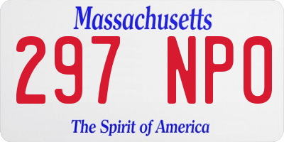 MA license plate 297NP0