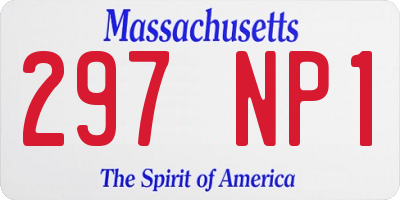 MA license plate 297NP1