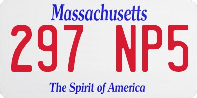 MA license plate 297NP5