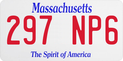 MA license plate 297NP6