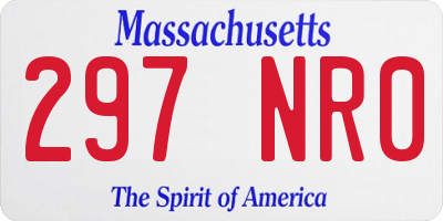 MA license plate 297NR0