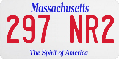 MA license plate 297NR2