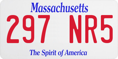 MA license plate 297NR5