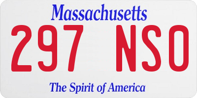 MA license plate 297NS0