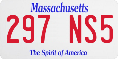 MA license plate 297NS5