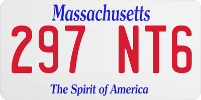 MA license plate 297NT6