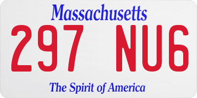 MA license plate 297NU6