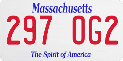 MA license plate 297OG2