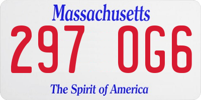 MA license plate 297OG6