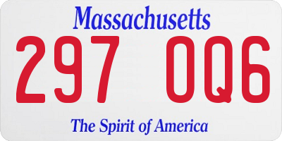 MA license plate 297OQ6