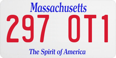 MA license plate 297OT1