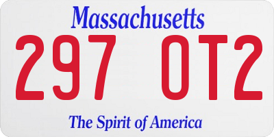 MA license plate 297OT2