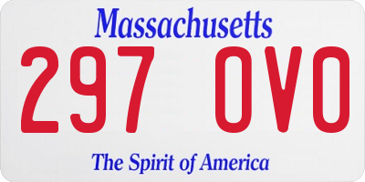MA license plate 297OV0