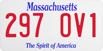 MA license plate 297OV1
