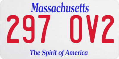 MA license plate 297OV2