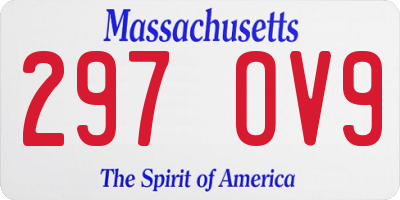 MA license plate 297OV9