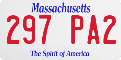 MA license plate 297PA2