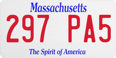 MA license plate 297PA5