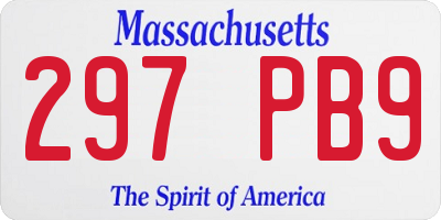 MA license plate 297PB9