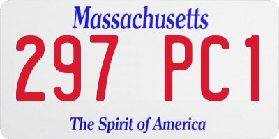 MA license plate 297PC1