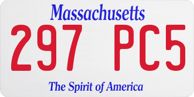 MA license plate 297PC5