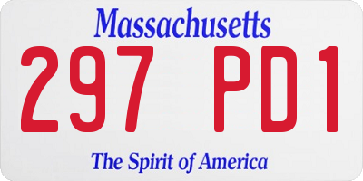 MA license plate 297PD1