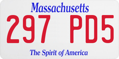 MA license plate 297PD5
