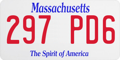 MA license plate 297PD6
