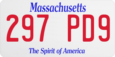 MA license plate 297PD9