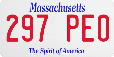 MA license plate 297PE0