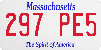 MA license plate 297PE5