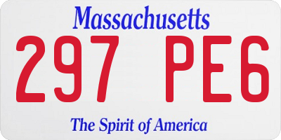 MA license plate 297PE6